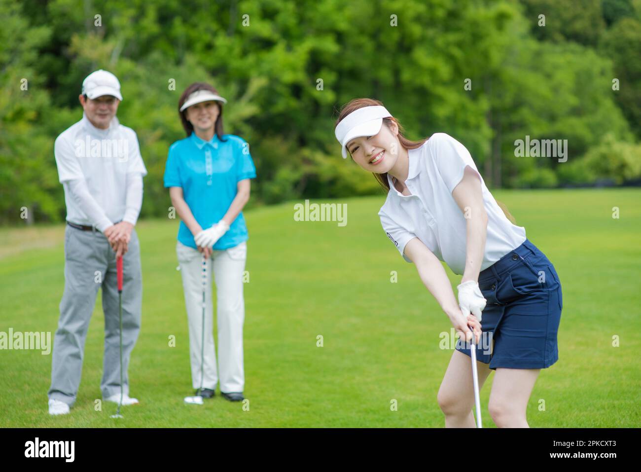Famille de golf Banque D'Images