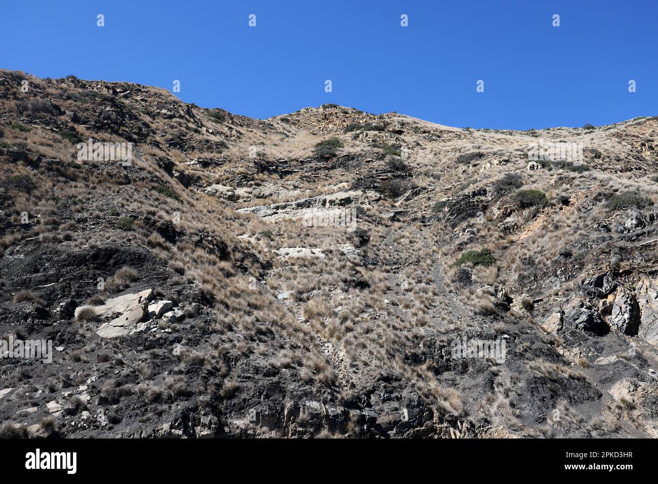 Vues générales sur la côte est du Pacifique entre Santa Monica et Malibu en Californie, State route 1, Etats-Unis. Banque D'Images