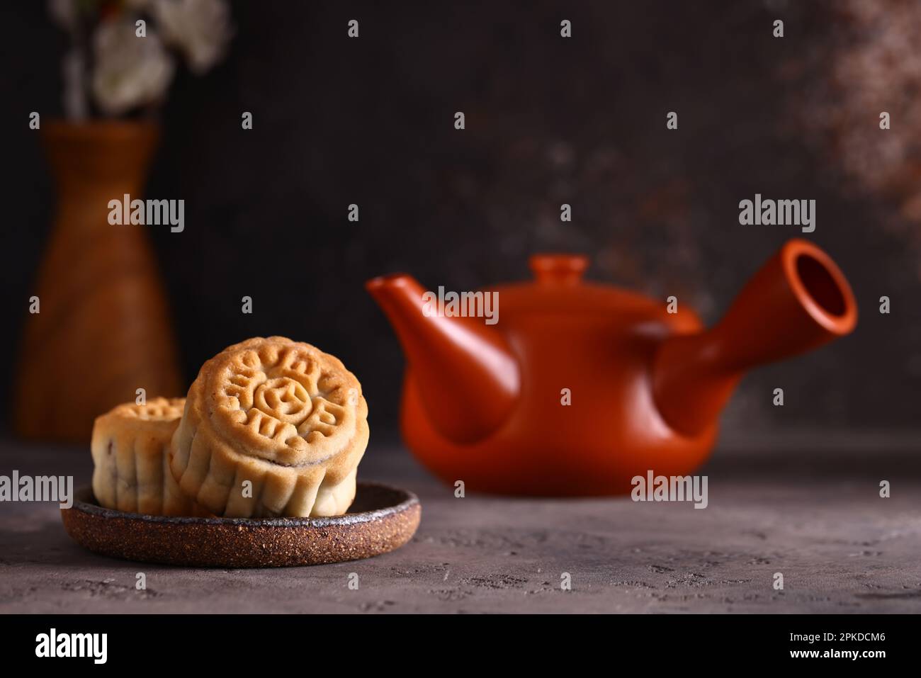 les gâteaux de lune sont un régal pour les vacances Banque D'Images