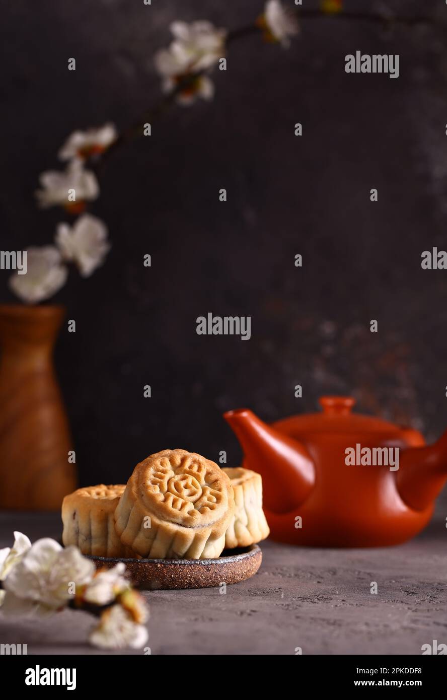 les gâteaux de lune sont un régal pour les vacances Banque D'Images