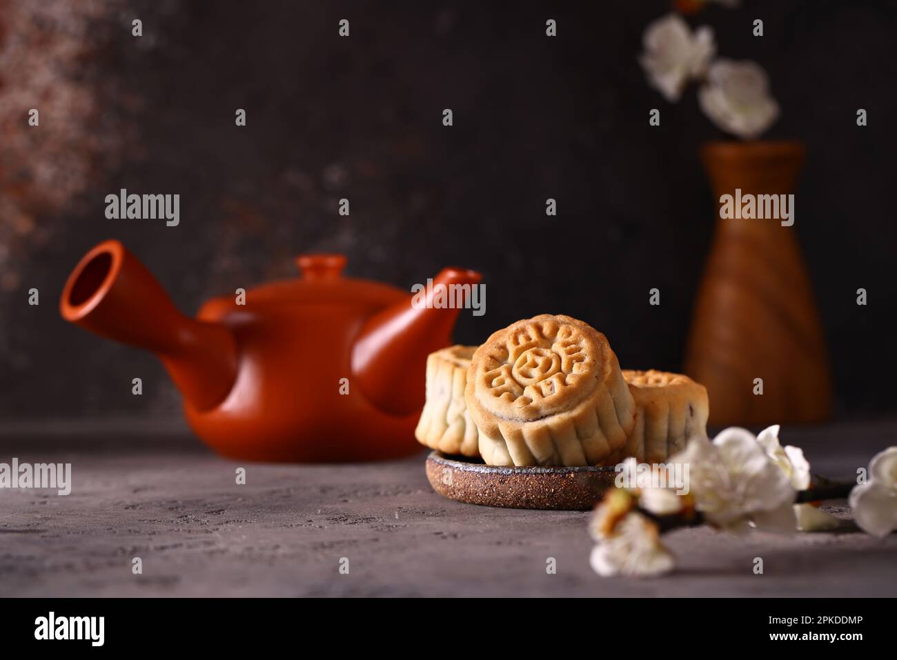 les gâteaux de lune sont un régal pour les vacances Banque D'Images