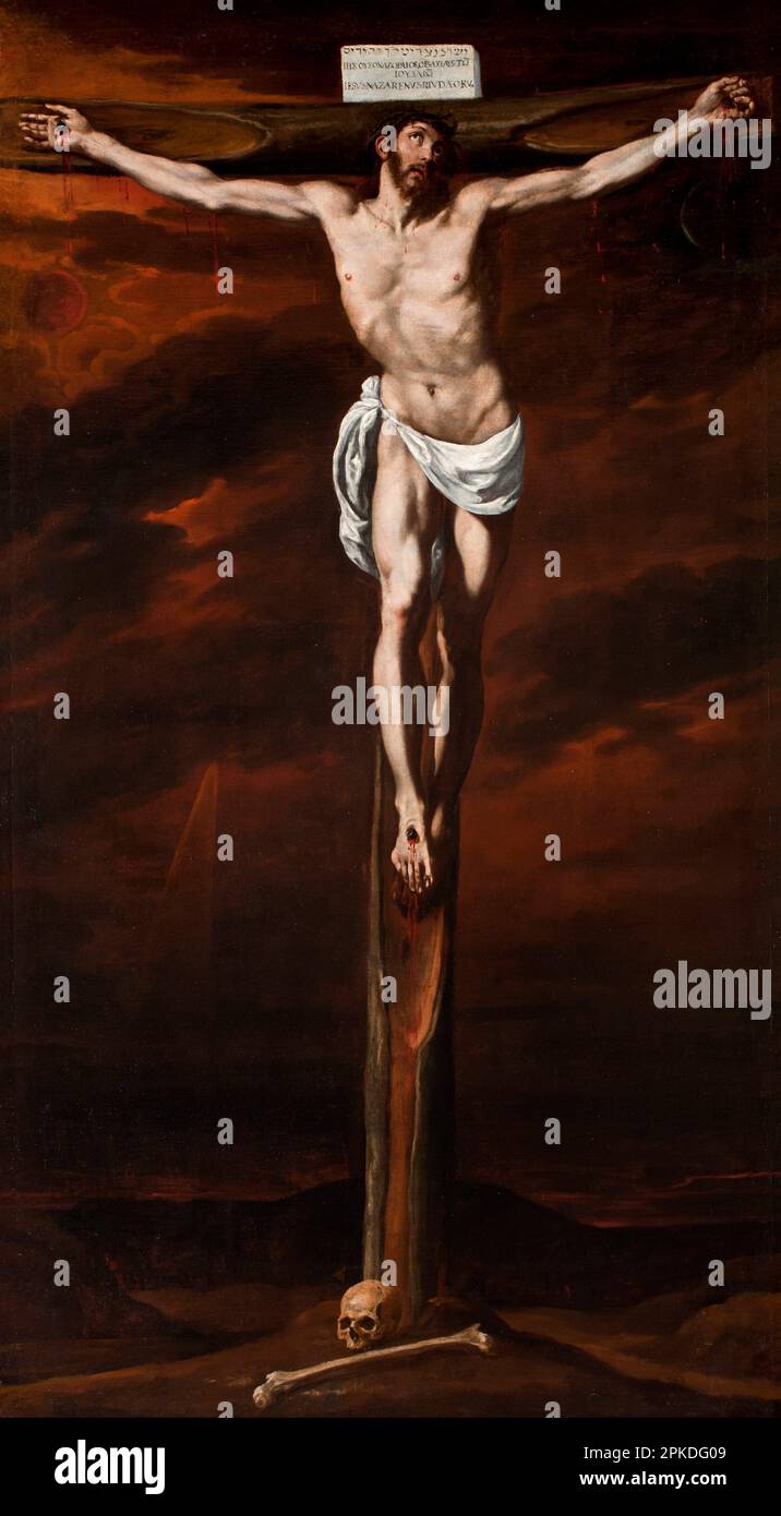 Christ crucifié 1624 par Luis Tristan Banque D'Images