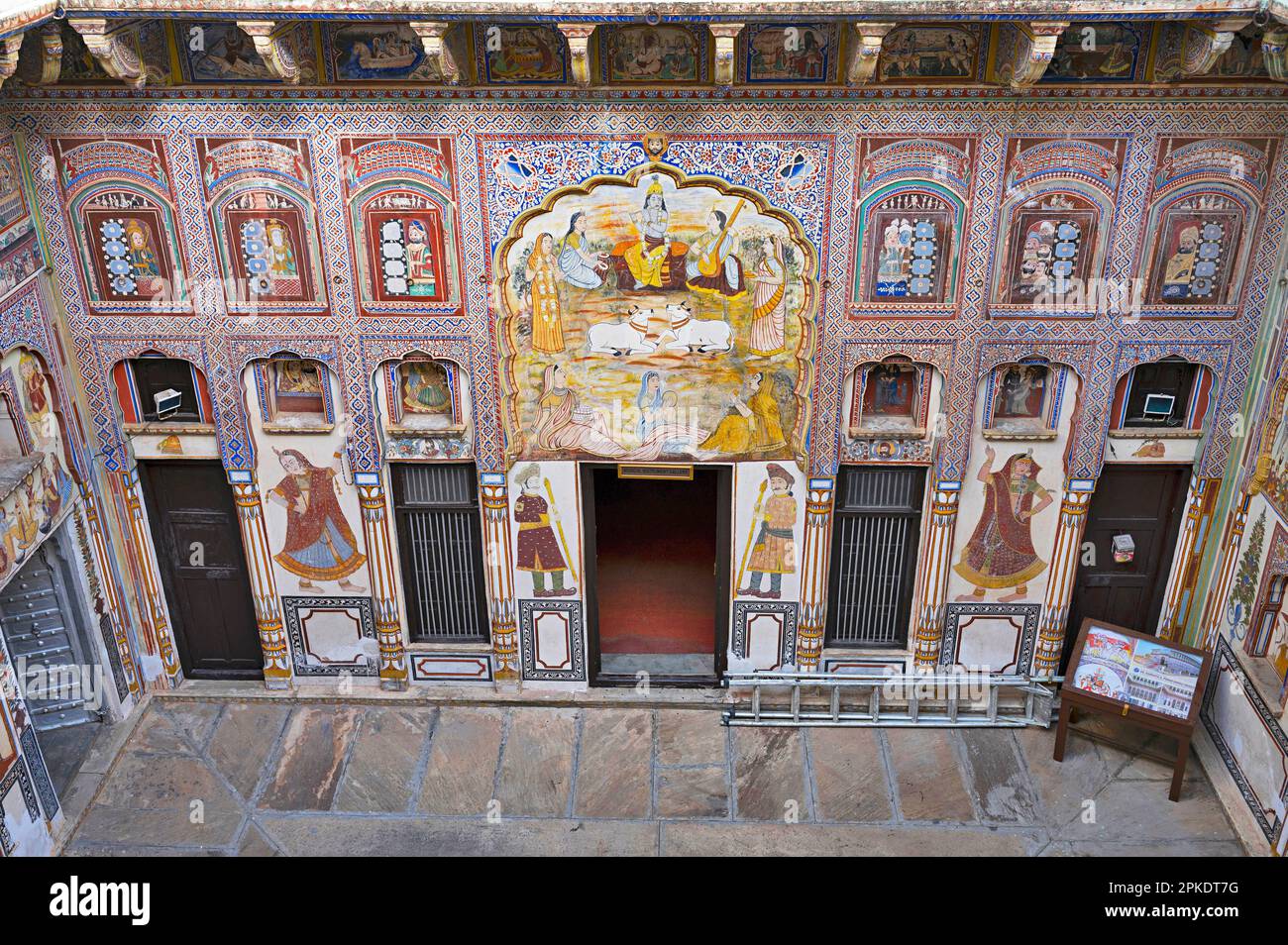 Ramnath Podar Haveli Museum, un musée du patrimoine culturel qui abrite le style de vie du Rajasthani, des peintures miniatures, des textiles, des bijoux et d'autres Banque D'Images