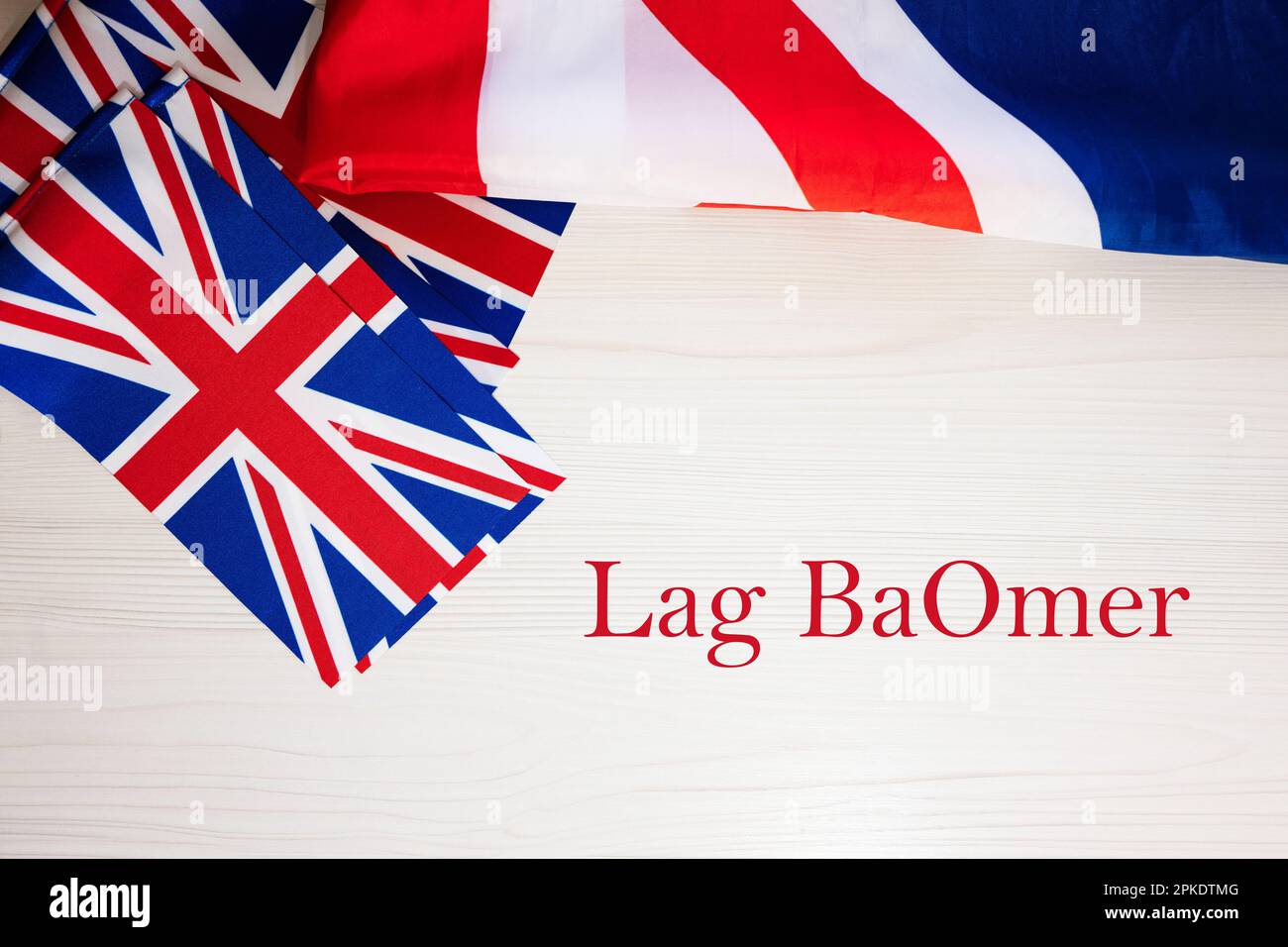 BaOmer LAG. Concept de vacances britanniques. Vacances au Royaume-Uni. Arrière-plan du drapeau de la Grande-Bretagne. Banque D'Images
