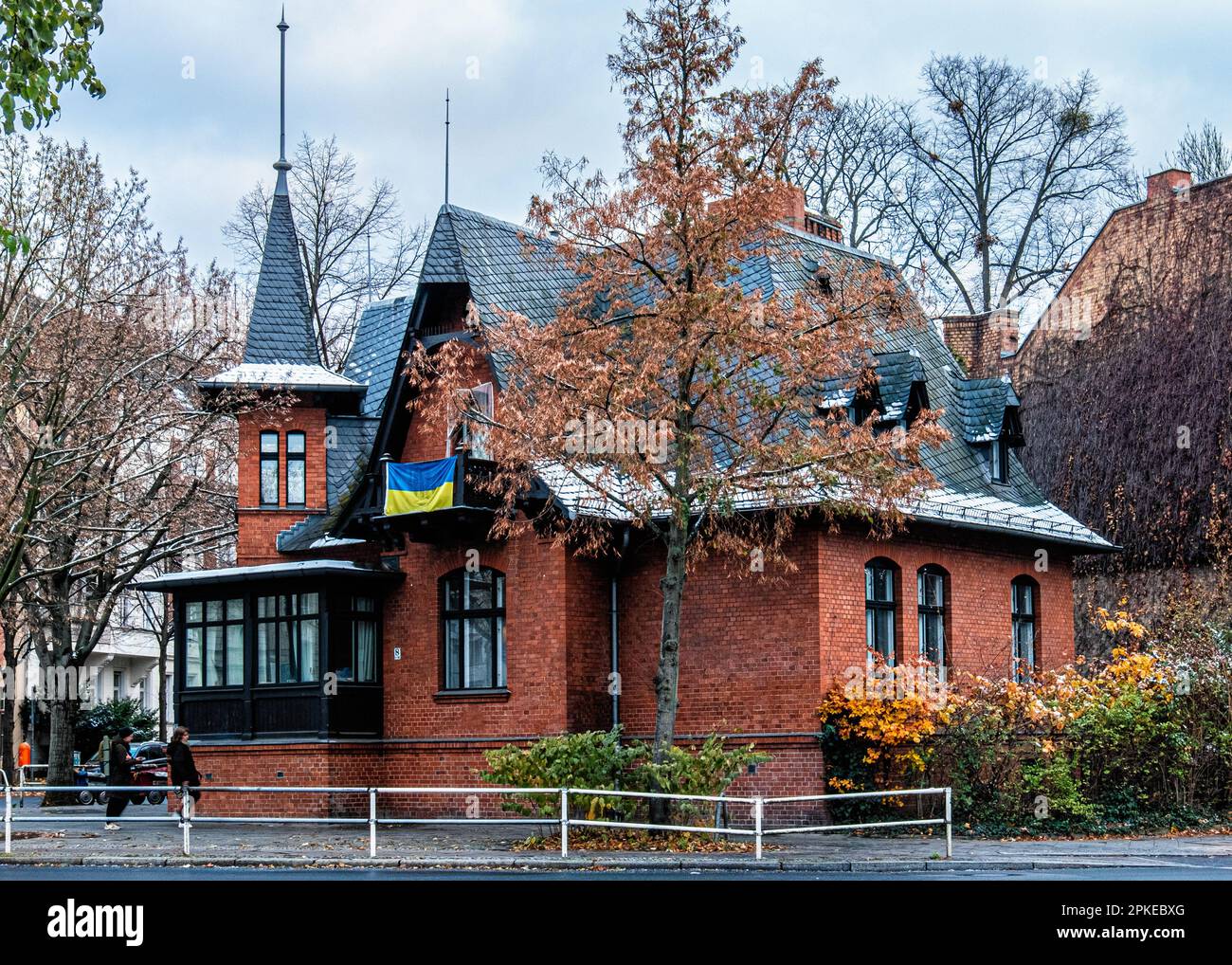 Maison de campagne 1889–1890 par l'architecte P. Kunow,Friedrich-Wilhelm-Platz 8,Friedenau,Tempelhof-Schöneberg,Berlin Banque D'Images