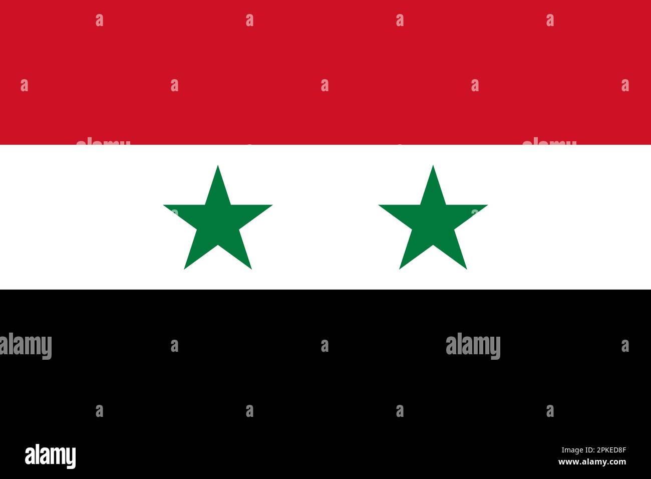 Contexte officiel du drapeau national de la Syrie Illustration de Vecteur