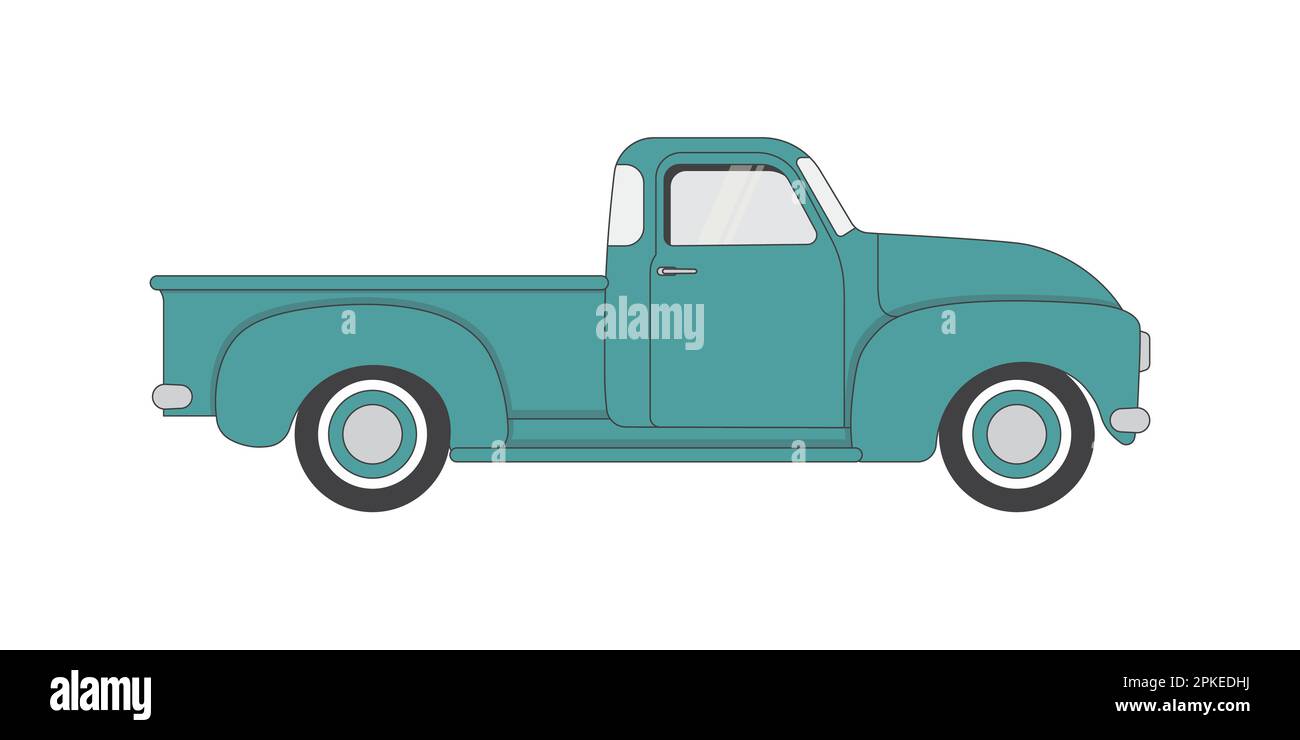 Icône voiture de pick-up rétro Illustration de Vecteur
