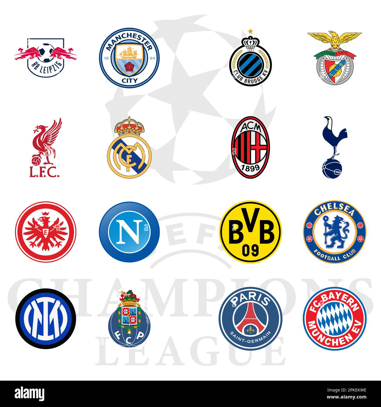 Jouez au tournoi de football de la ligue des champions Illustration de Vecteur