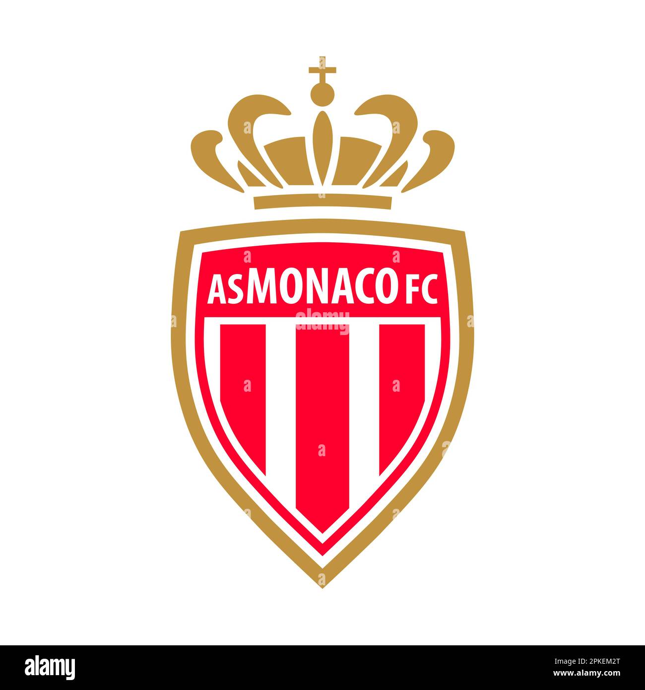 Vinnitsa, Ukraine - 14 décembre 2022: Football. Icône du logo du club de l'équipe du FC Monaco. Illustration de Vecteur