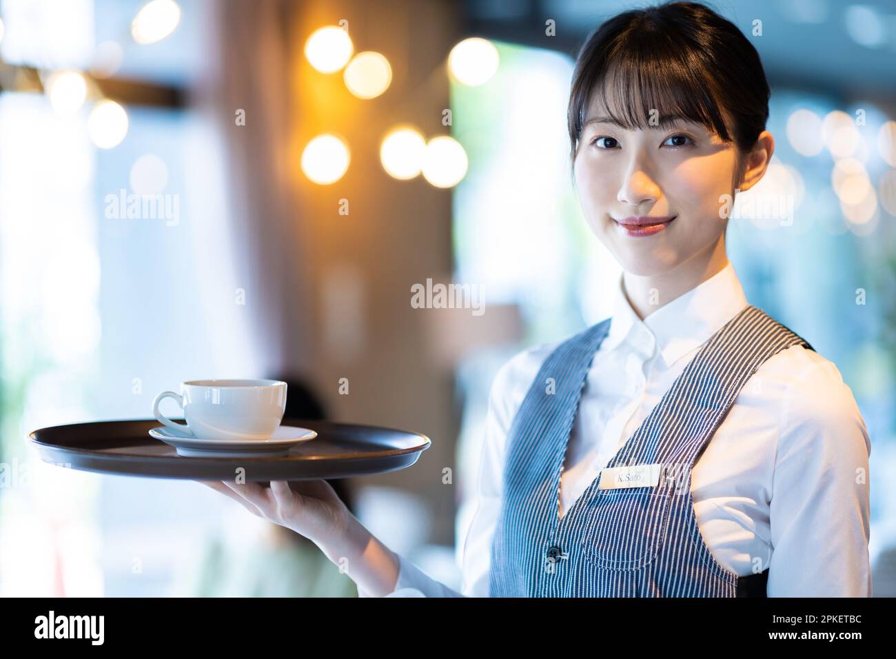 Portraits du personnel du café Banque D'Images