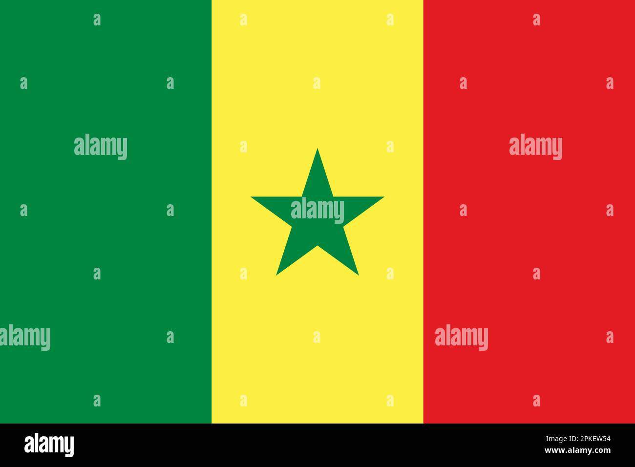 Illustration de fond du drapeau national du Sénégal Illustration de Vecteur