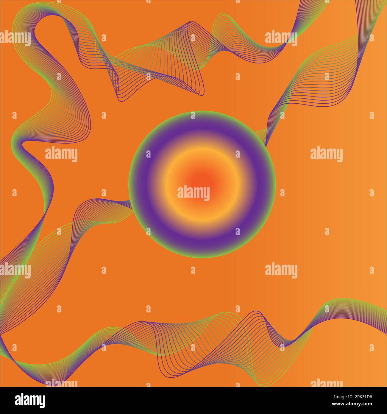 Illustration du vecteur d'abstraction orange et violet Illustration de Vecteur