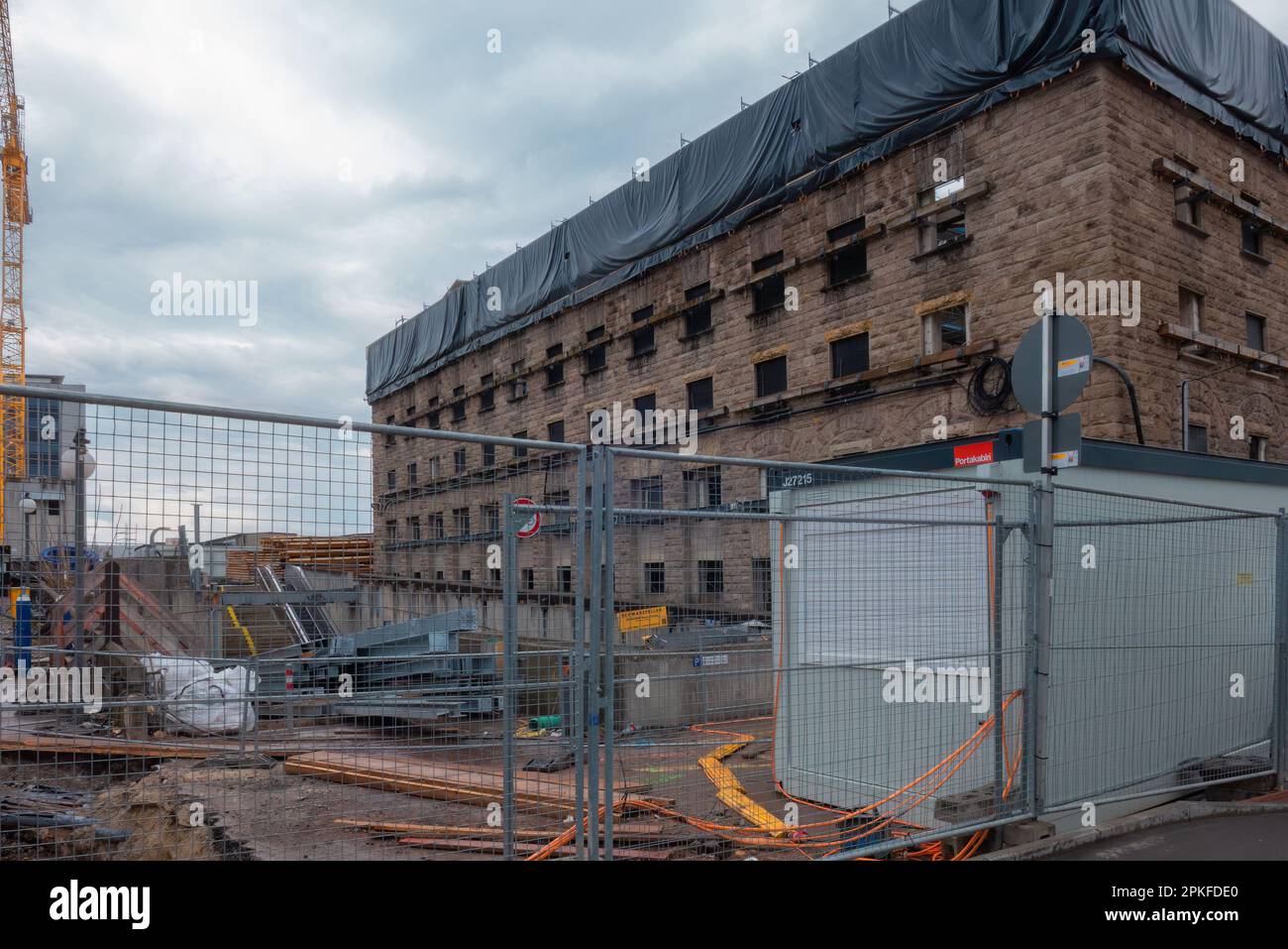 Stuttgart,Allemagne - 07 avril,2023:Gare principale c'est le reste de l'ancienne gare qui a été démolie pour Stuttgart 21. Banque D'Images