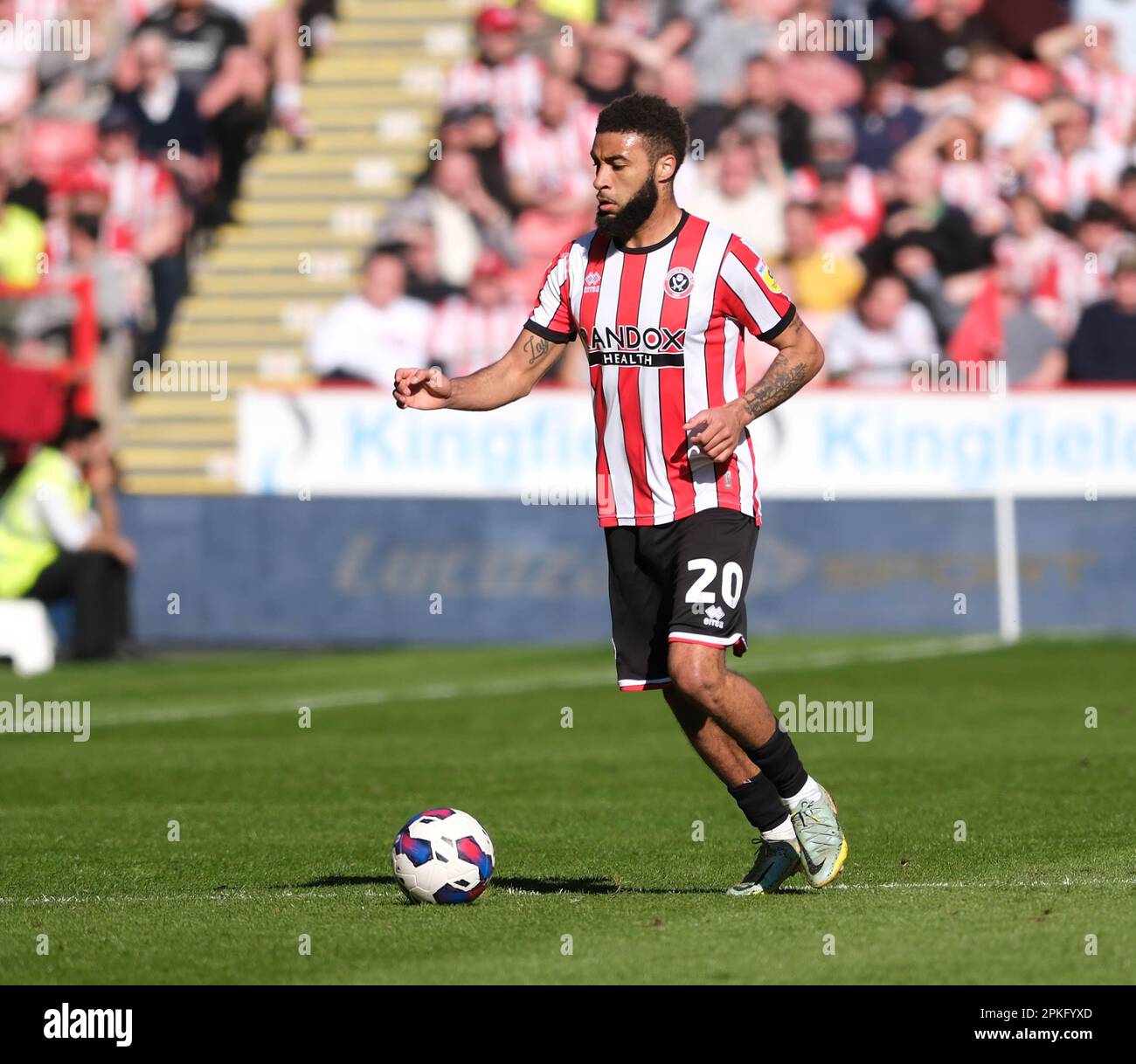 Bramall Lane, Sheffield, Royaume-Uni. 7th avril 2023. EFL Championship, Sheffield United versus Wigan Athletic ; Jayden Bogle of Sheffield United Credit: Action plus Sports/Alay Live News Banque D'Images