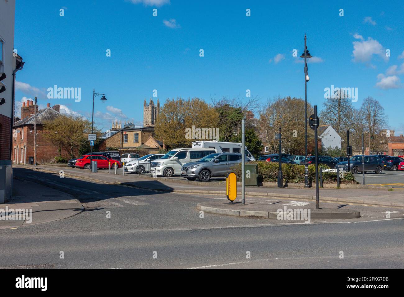 Ivy Lane,Canterbury,Kent,avant,développement,Longport,parking Banque D'Images