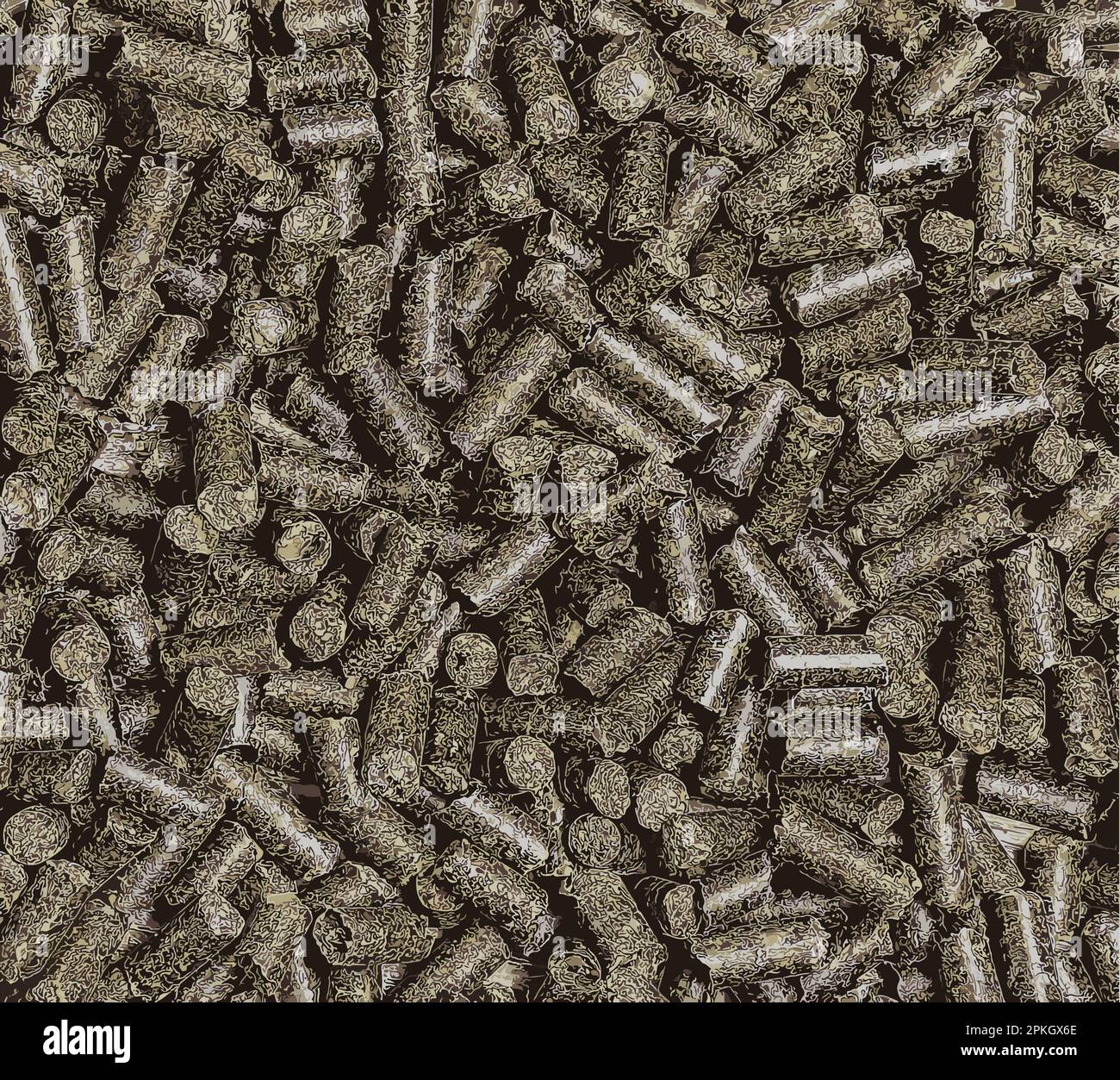 Illustration du fond Senna alexandrina sec en granules. L'herbe de Senna est utilisée comme laxatif en médecine populaire. Le concept de traitement à base de plantes. Banque D'Images