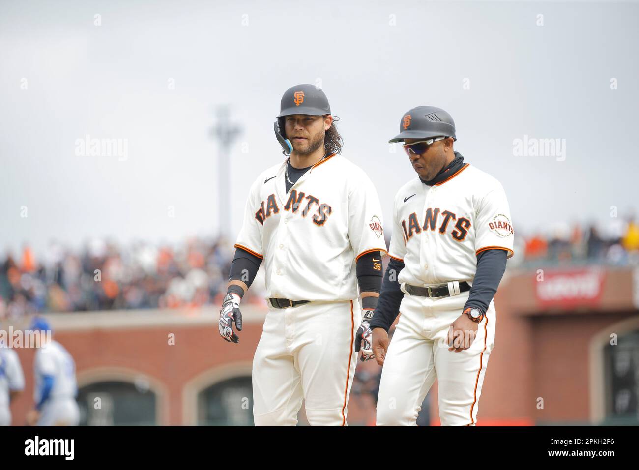 07 avril 2023 San Francisco CA, États-Unis pendant le match d'ouverture de la MLB entre les Royals de Kansas City et les Giants de San Francisco. À Oracle Park San Francisco Calif. Thurman James/CSM(Credit image: © Thurman James/Cal Sport Media) Credit: CAL Sport Media/Alay Live News Banque D'Images