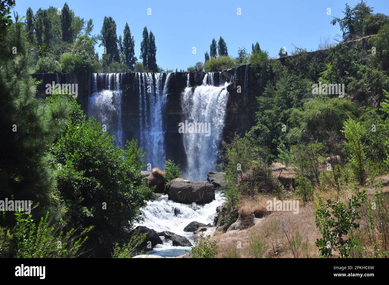 Salto del Laja, Salto del río Laja, Región de Biobío, en el sur de Chile, Patagoni chilena Banque D'Images