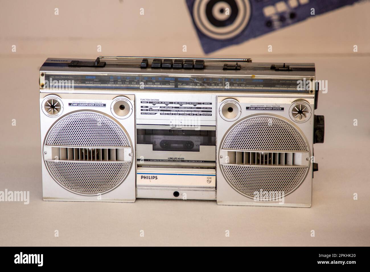 Bordeaux , Aquitaine France 04 02 2023 philips 1980s Silver radio