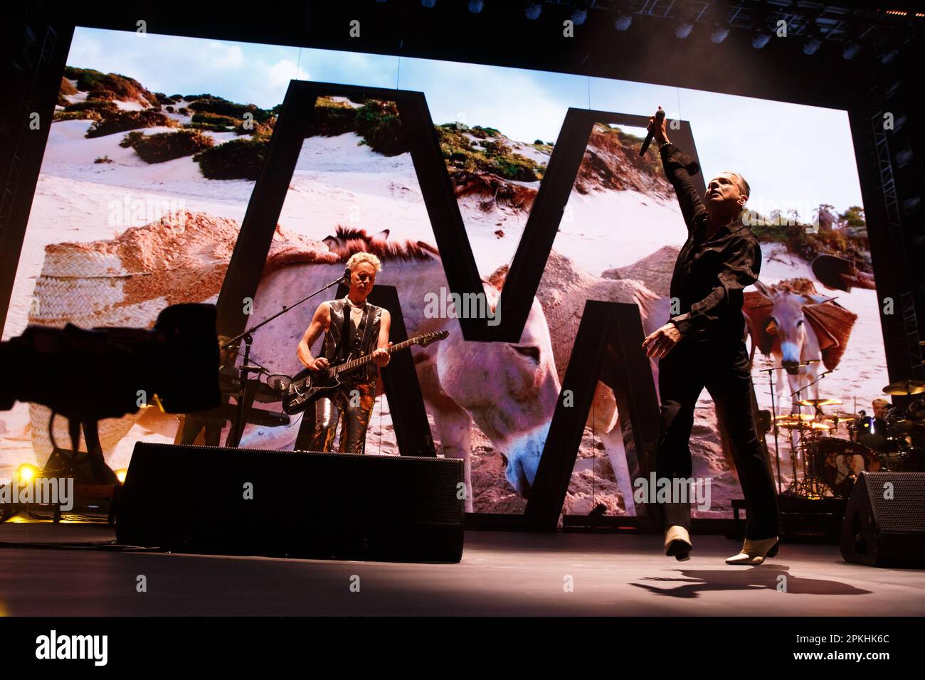 Mode Depeche. De gauche à droite : Peter Gordeno, Martin Gore, Dave Gahan Banque D'Images