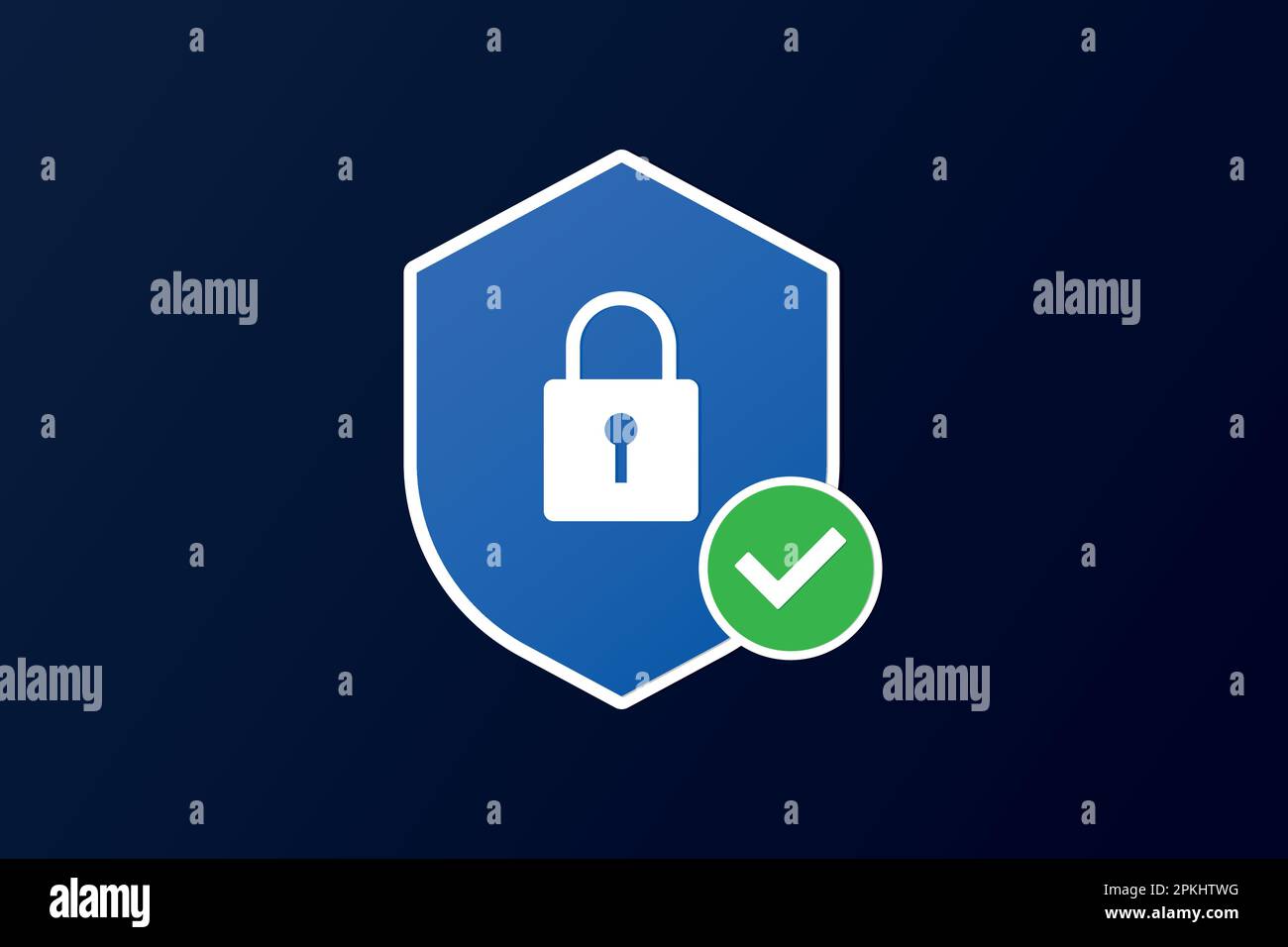 Icône de sécurité numérique et symbole de verrouillage de sécurité. Illustration de Vecteur