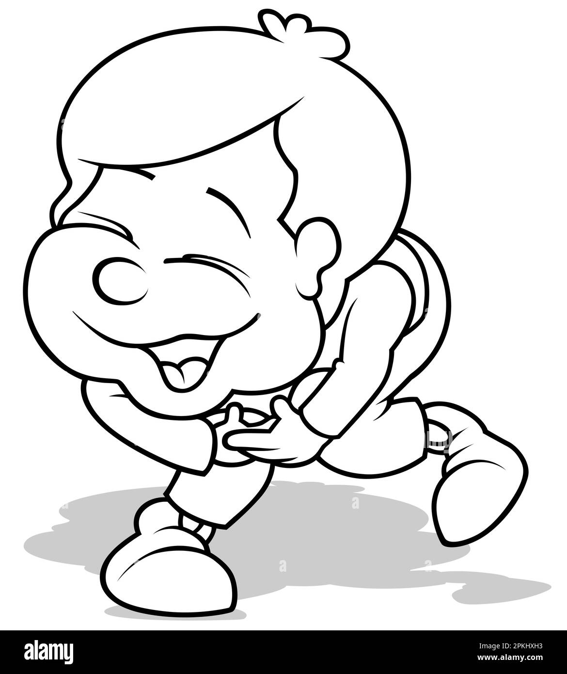 Enfant ri dessin Banque d'images vectorielles - Alamy