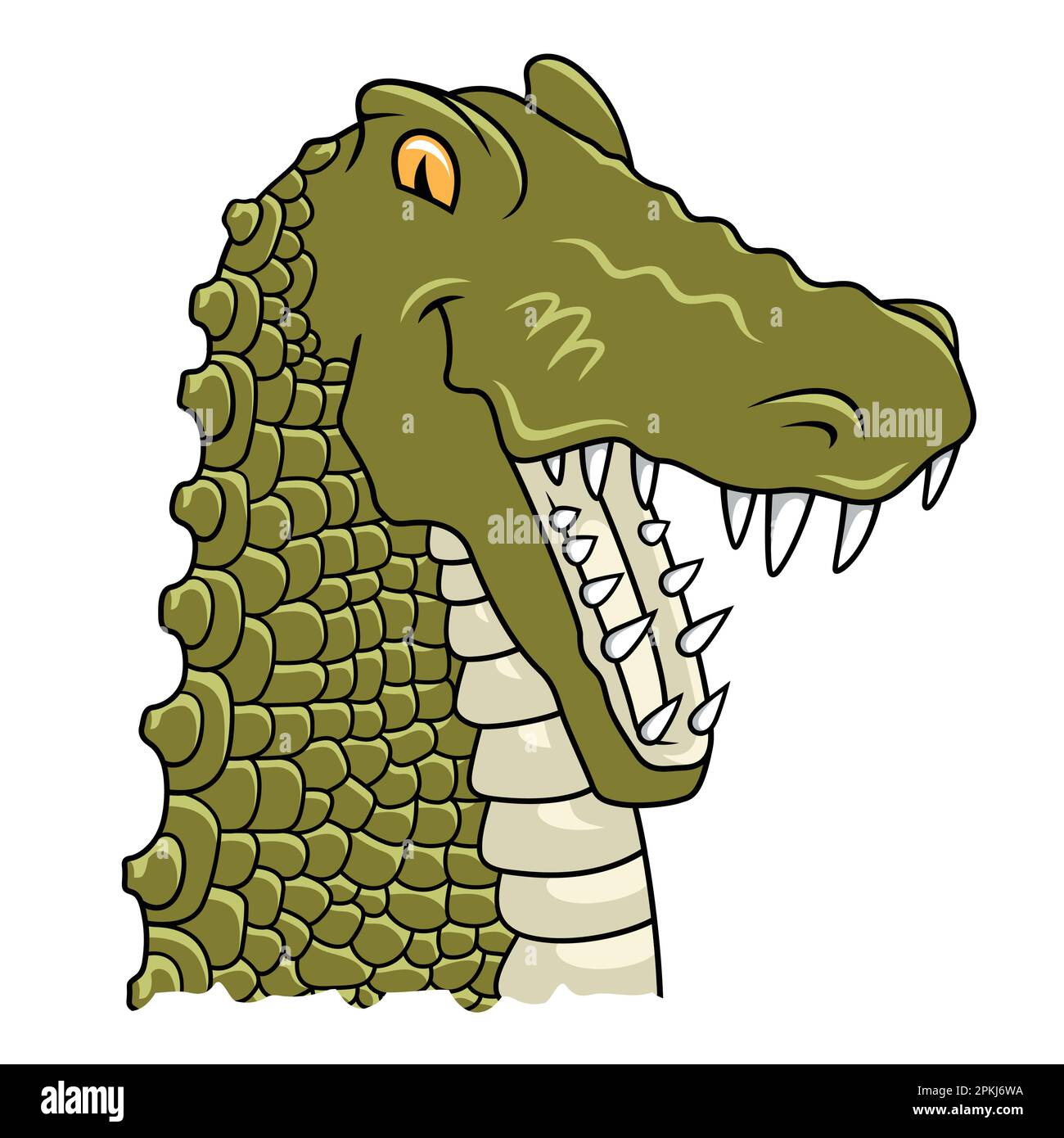 illustration vectorielle de dessin animé pour enfants crocodile Illustration de Vecteur