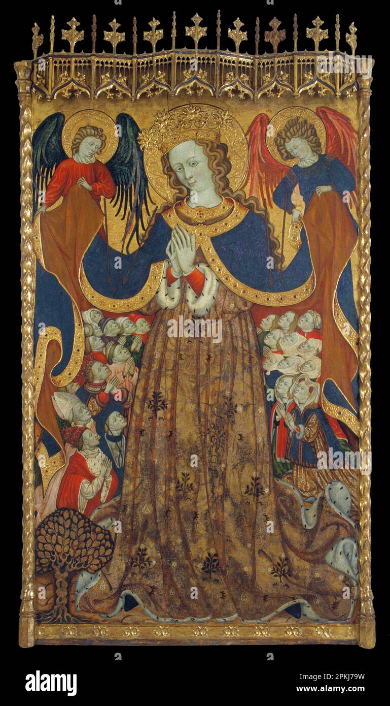 Vierge de la Miséricorde de 1430 à 1440 par Bonanat Zaortiga Banque D'Images