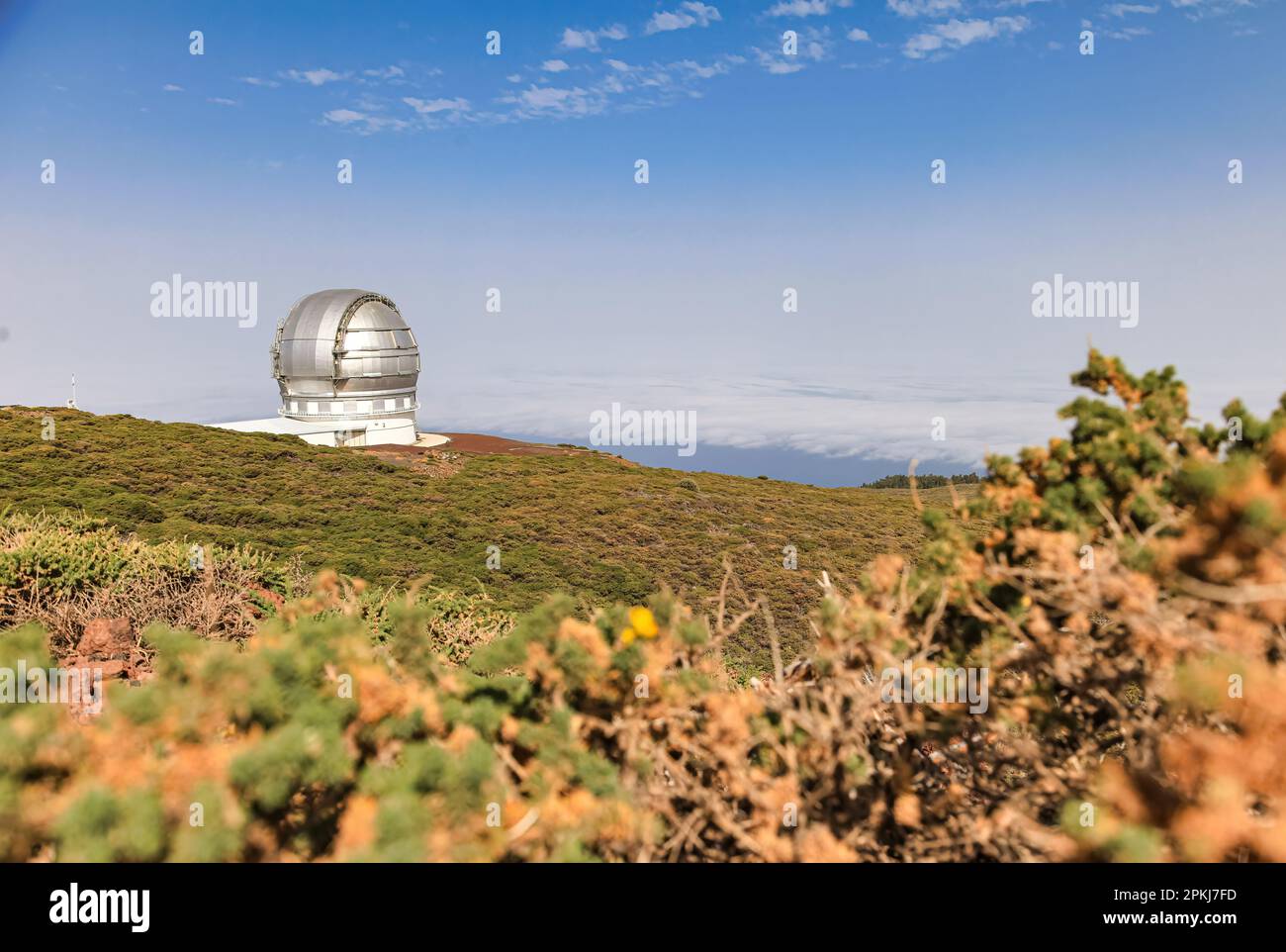 Canarias Grand télescope en Astrophysique Observatoire de Roque de los Muchachos. Banque D'Images
