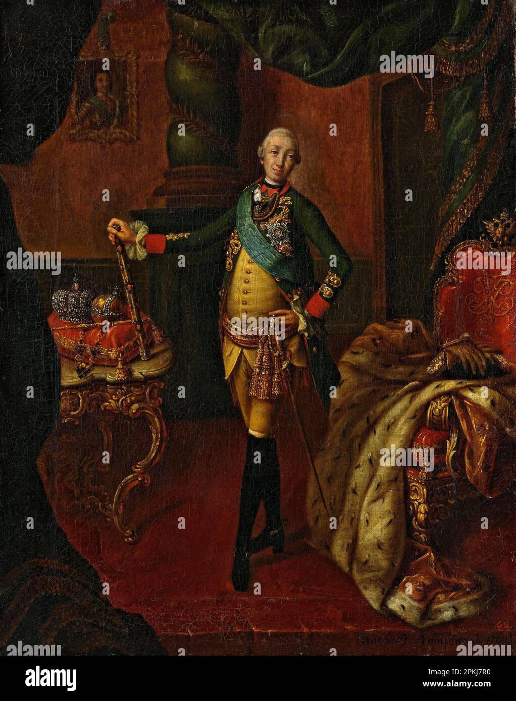 Portrait de Pierre III 1762 par Aleksey Antropov Banque D'Images