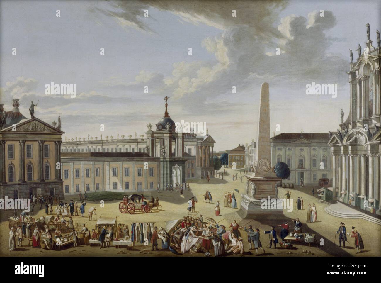 Alter Markt Potsdam - Blick in die Schlossstraße 1772 par Karl Christian Wilhelm Baron Banque D'Images