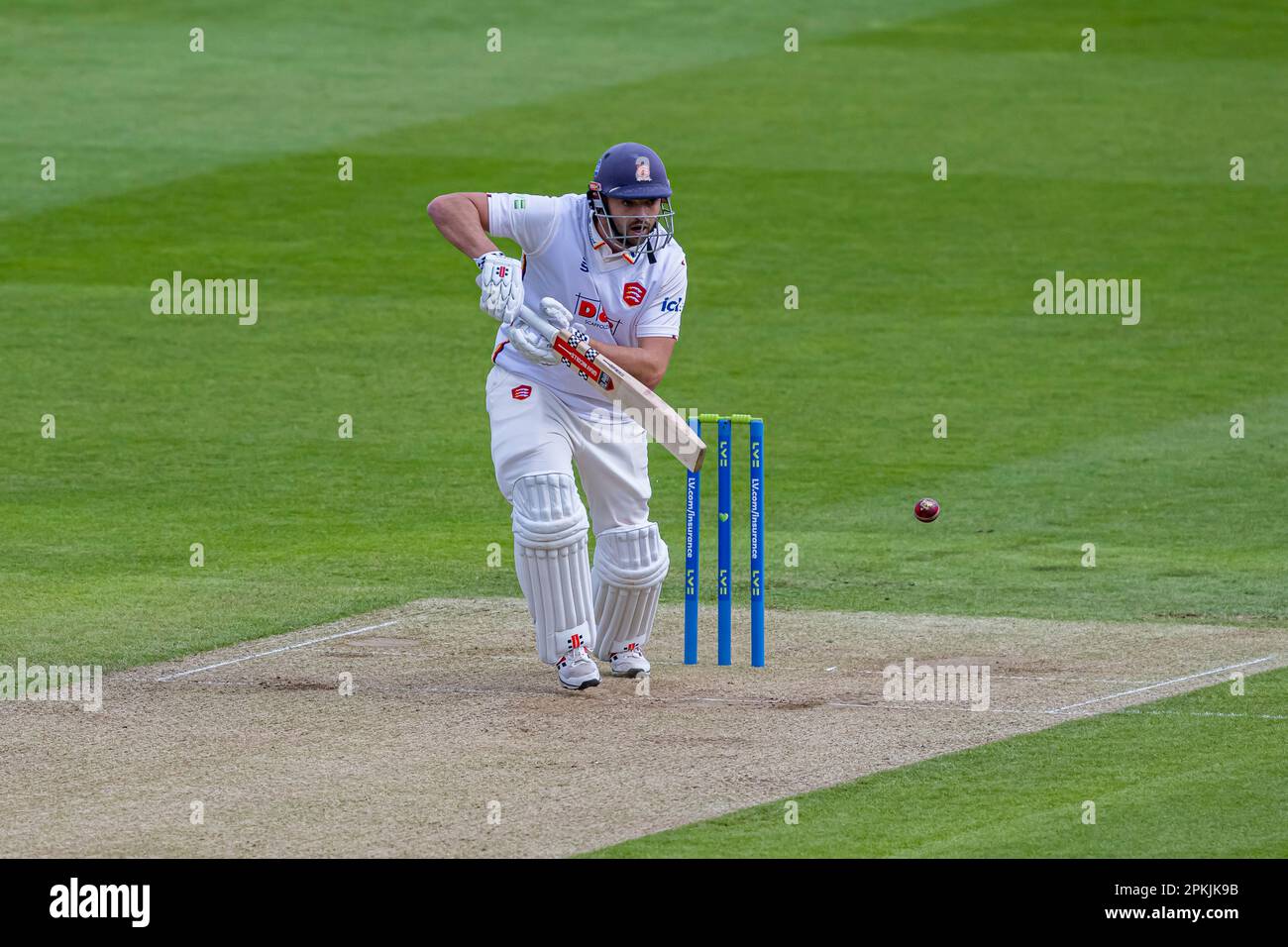 LONDRES, ROYAUME-UNI. 08 avril 2023. N. Browne d'Essex en action pendant LV=Insurance County Championship Middlesex v Essex le jour 3 au terrain de cricket de Lord's samedi, 08 avril 2023 à LONDRES EN ANGLETERRE. Credit: Taka Wu/Alay Live News Banque D'Images