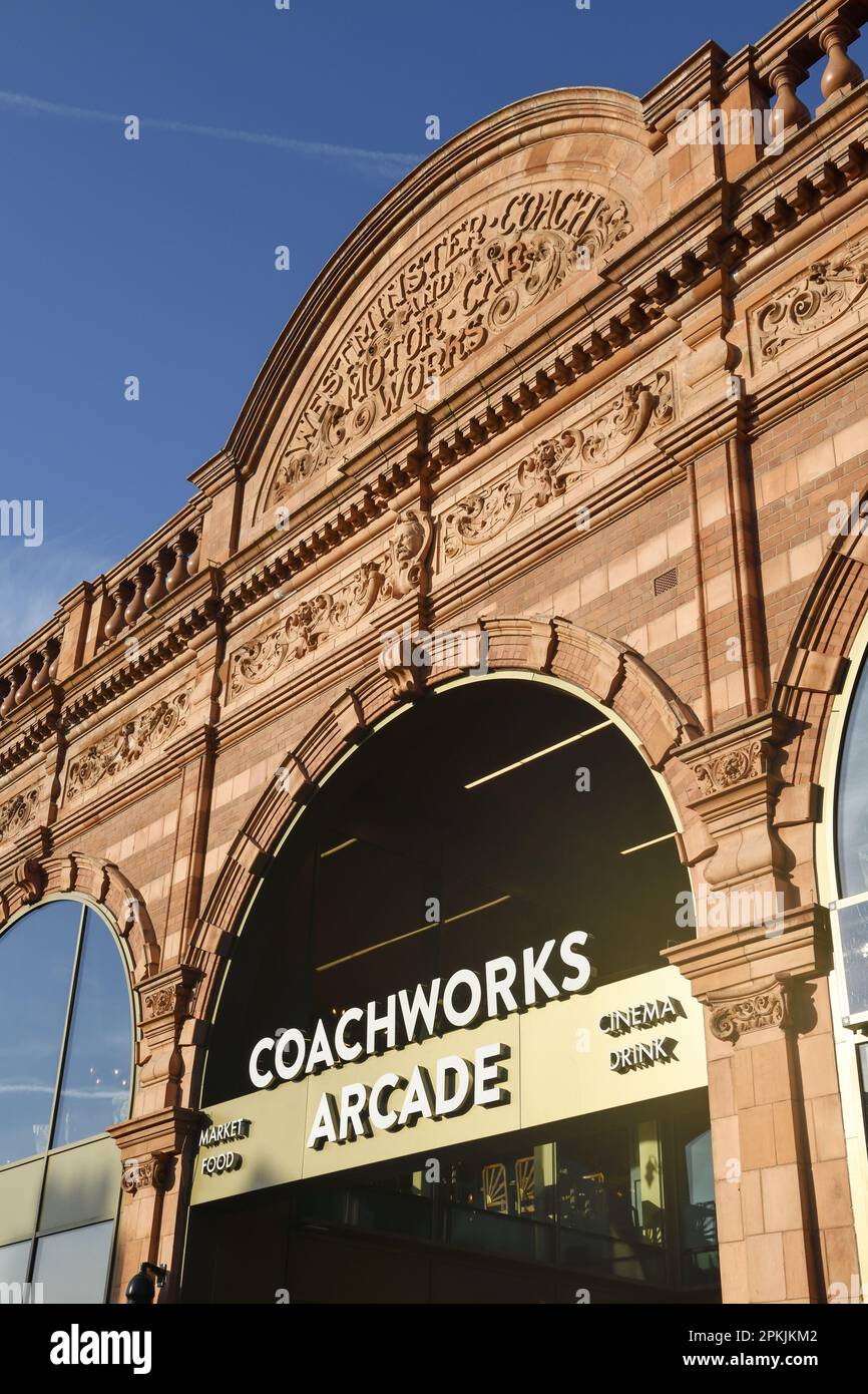 L'entrée rénovée de l'arcade Coachworks dans l'ancien bâtiment de ...