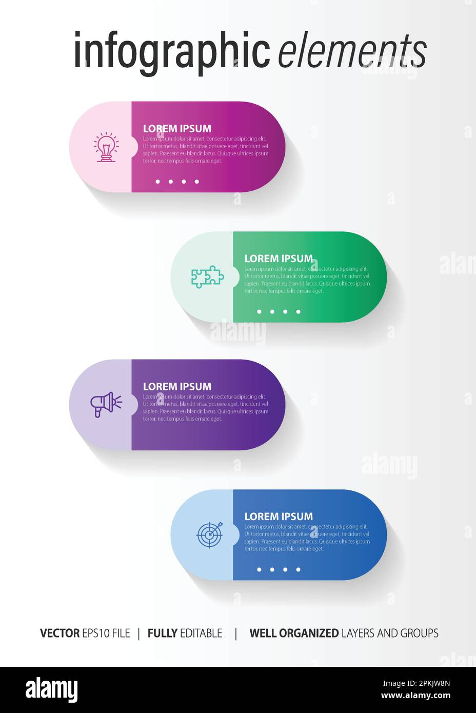 Éléments graphiques d'entreprise avec vecteur de conception moderne. Illustration de Vecteur