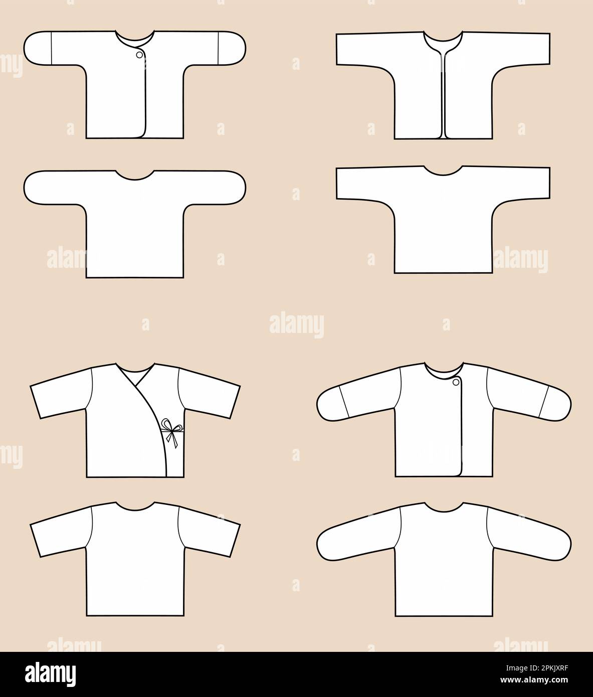 Blouse pour nouveau-né sur fond. Illustration de Vecteur