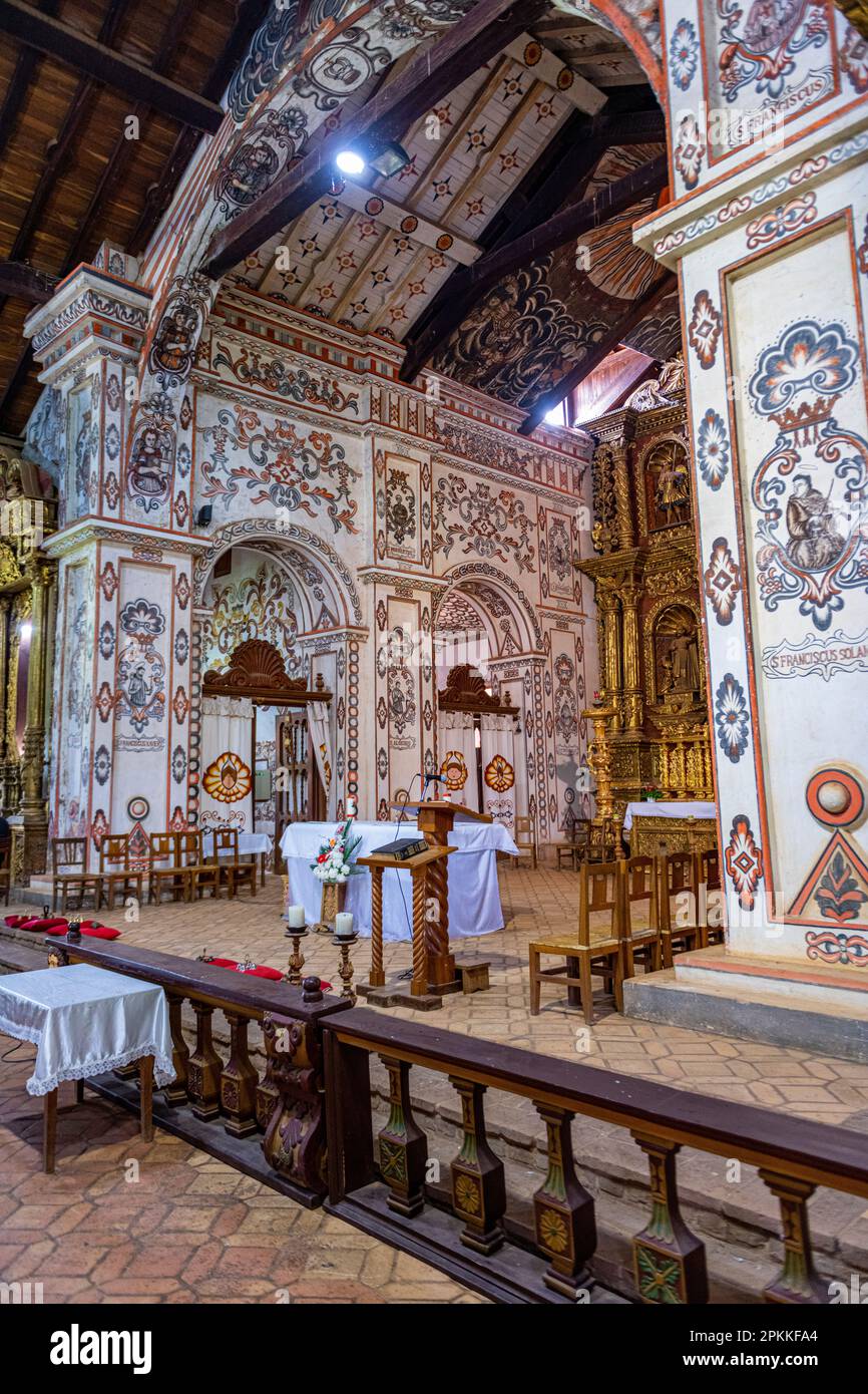 Cour intérieure, Mission San Miguel de Velasco, missions jésuites de Chiquitos, site du patrimoine mondial de l'UNESCO, département de Santa Cruz, Bolivie, Amérique du Sud Banque D'Images