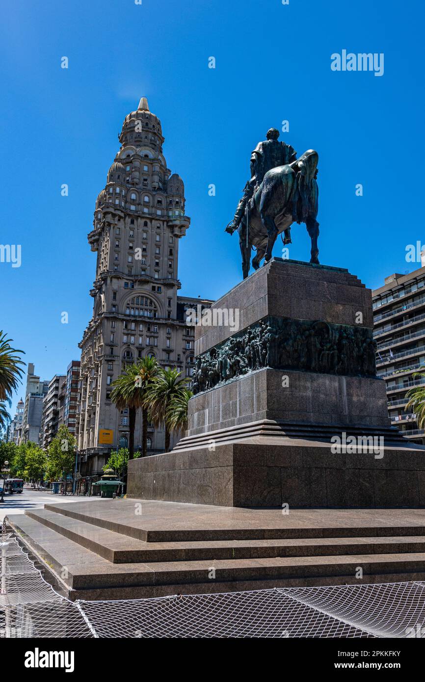 Place de l'indépendance, Montevideo, Uruguay, Amérique du Sud Banque D'Images
