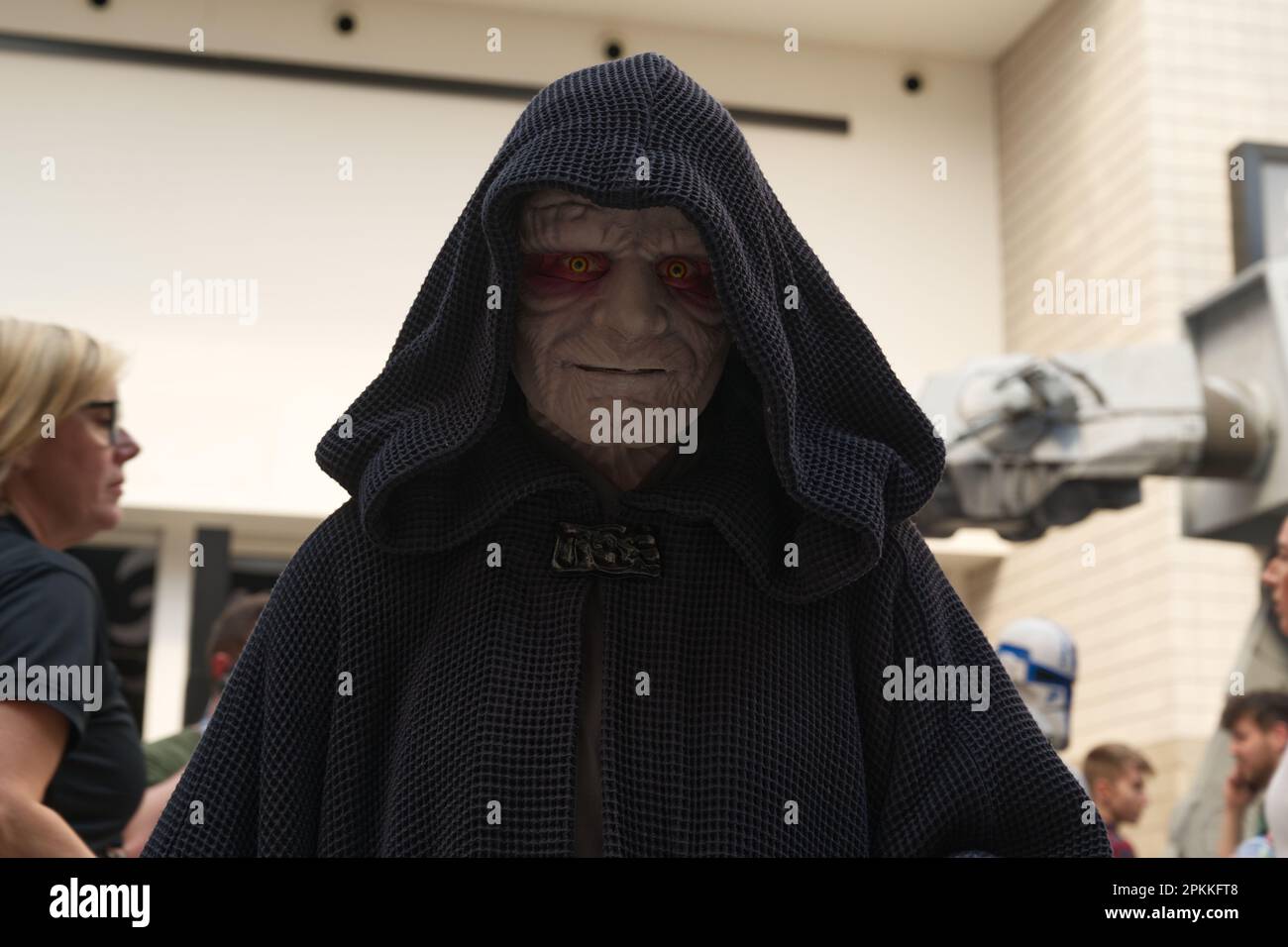 Le cosplay de l'empereur à Star Wars Celebration 2023 Banque D'Images