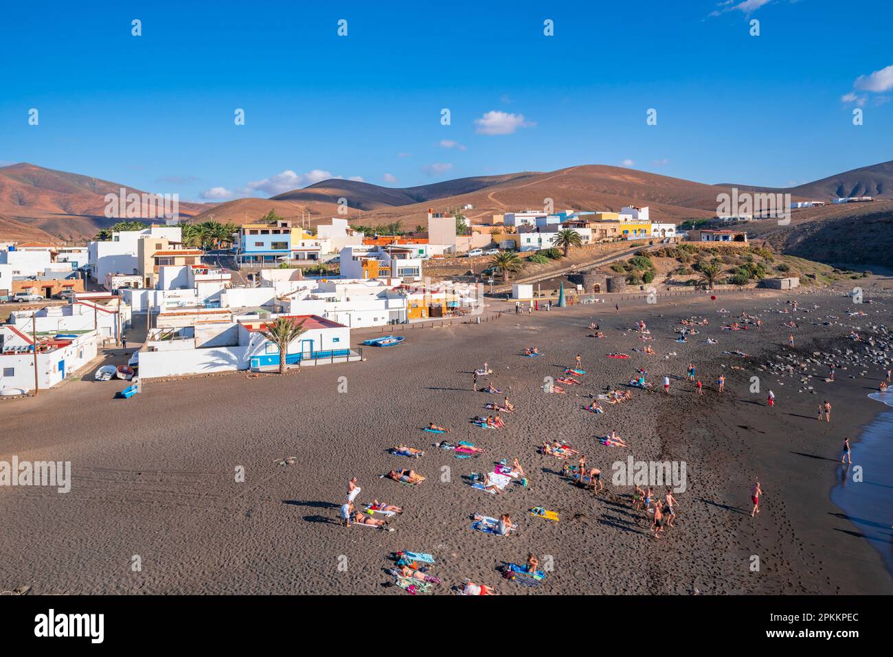 Vue sur Playa de Ajuy depuis Mirador Playa de Ajuy, Ajuy, Fuerteventura, îles Canaries, Espagne, Atlantique, Europe Banque D'Images