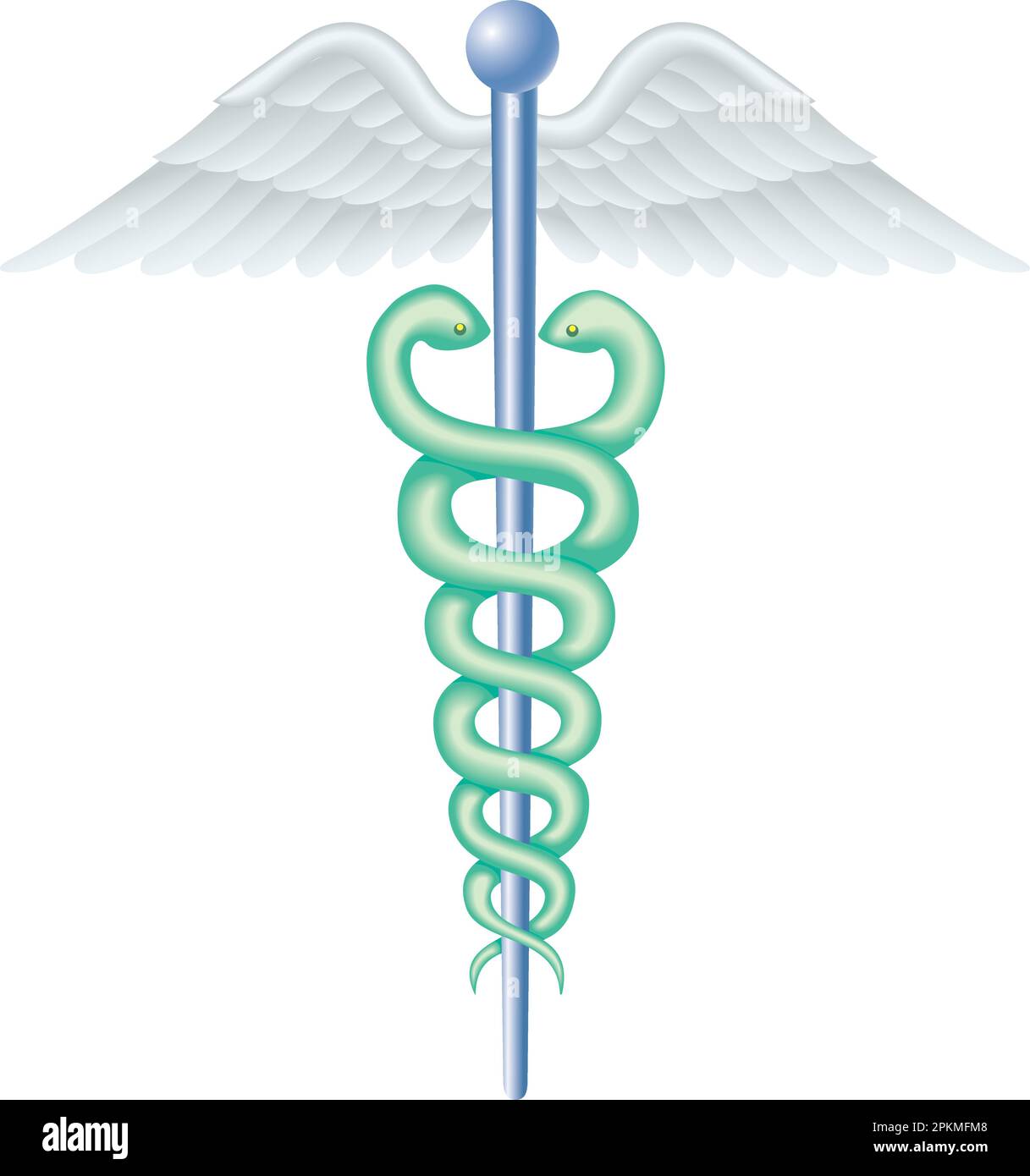 Signe Medical Caduceus en couleur; symbole médical - médecins, pharmaciens ...