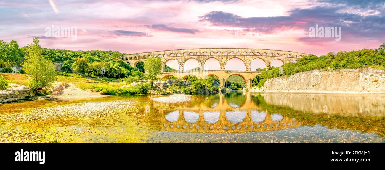 Pont du Gard, France Banque D'Images