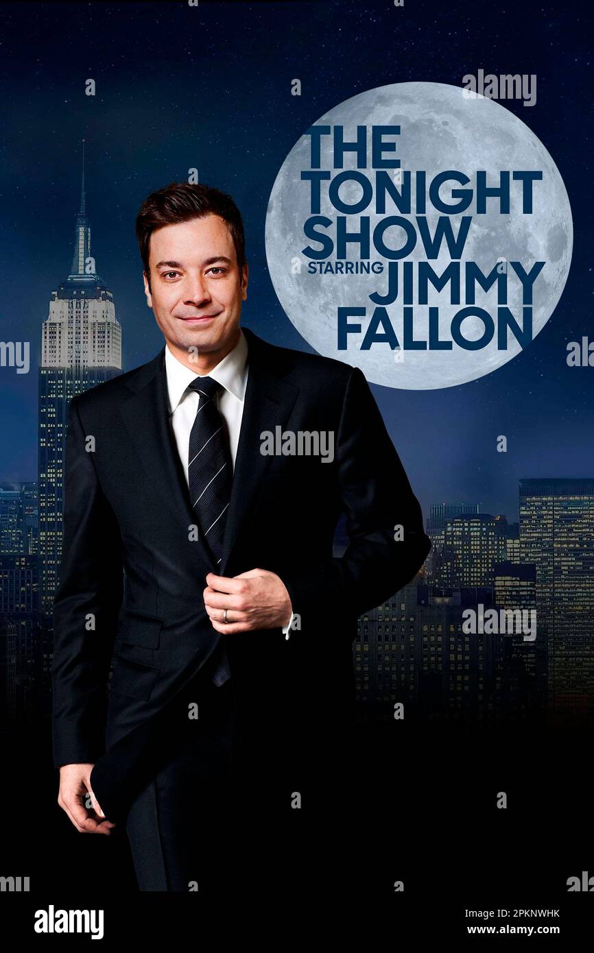 JIMMY FALLON DANS LE SPECTACLE DE CE SOIR AVEC JIMMY FALLON (2014), DIRIGÉ PAR DAVE DIOMEDI ET DAN OPLAS. Crédit: TÉLÉVISION UNIVERSELLE / Album Banque D'Images