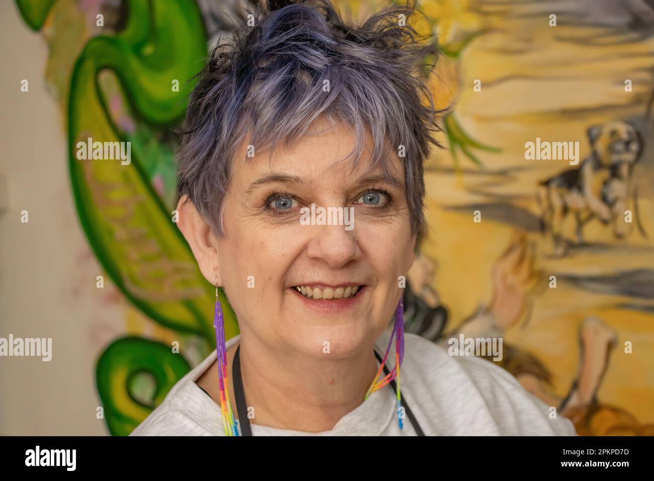 Deirdre Keohane, artiste. Banque D'Images