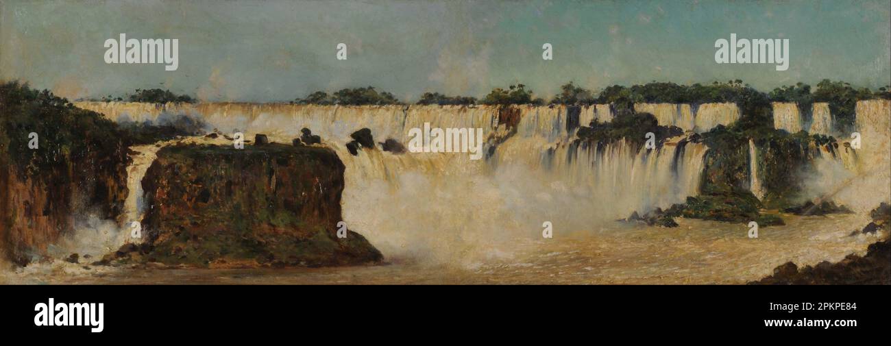 La cascada del Iguazú 1892 par Augusto Ballerini Banque D'Images