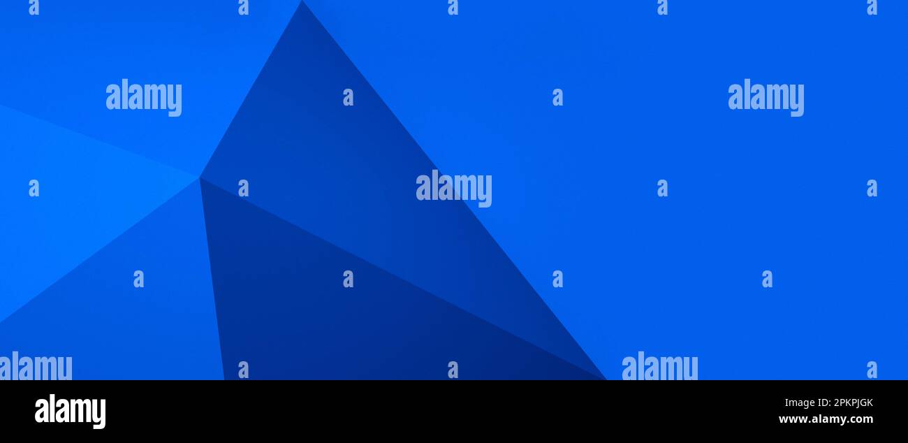 Arrière-plan bleu abstrait avec triangles. 3D rendu. Banque D'Images