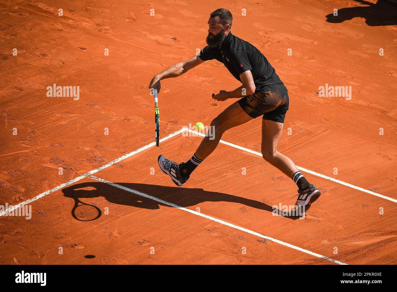9 avril 2023, Rome, France: Benoît paire de France pendant le Rolex Monte-Carlo, ATP Masters 1000 tennis sur 9 avril 2023 au club de Monte-Carlo à Roquebrune Cap Martin, France - photo Matthieu Mirville/DPPI/LiveMedia. (Credit image: © Matthieu Mirville/LPS via ZUMA Press) USAGE ÉDITORIAL SEULEMENT! Non destiné À un usage commercial ! Banque D'Images