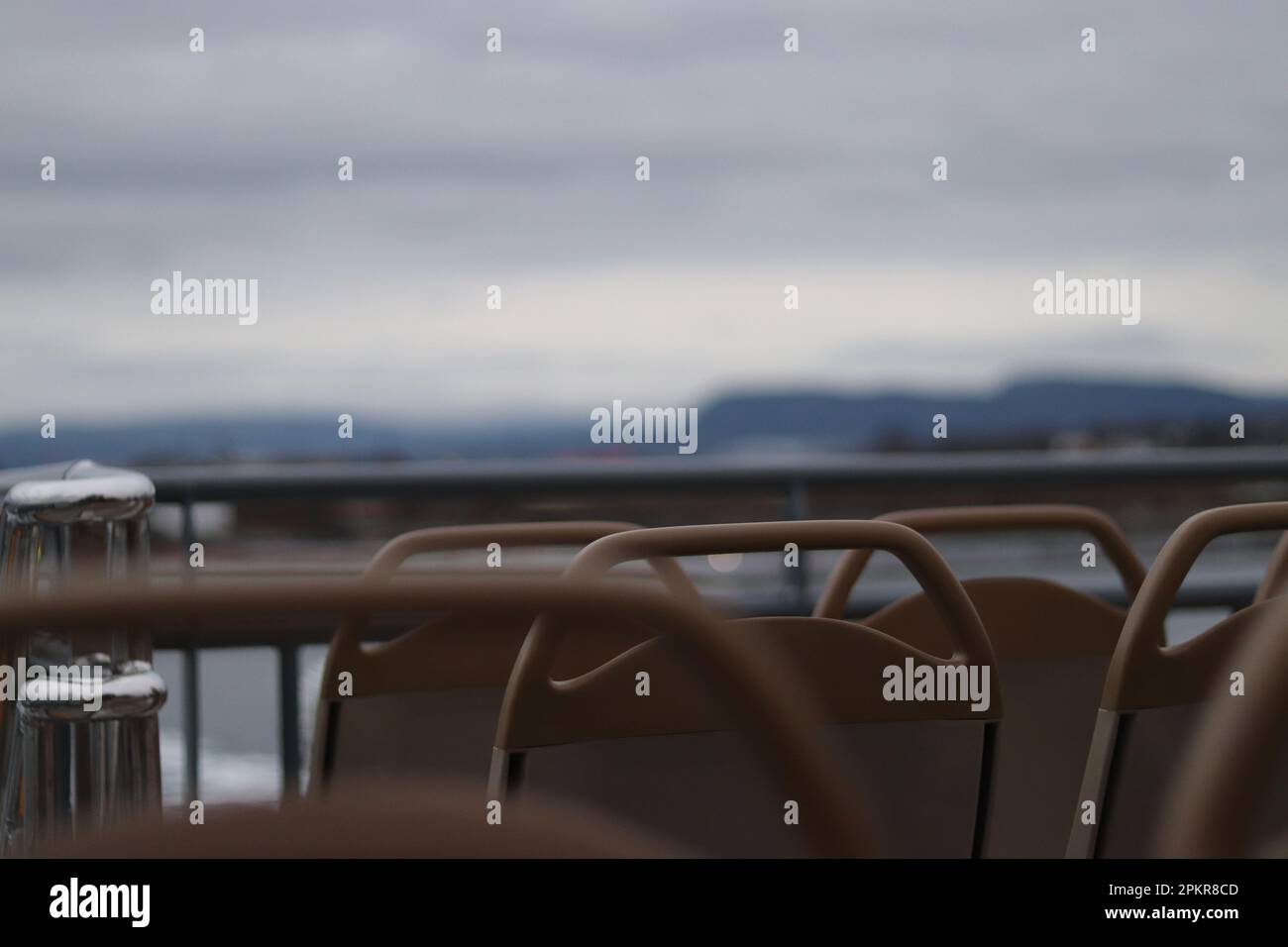 Places vides sur un ferry. Banque D'Images