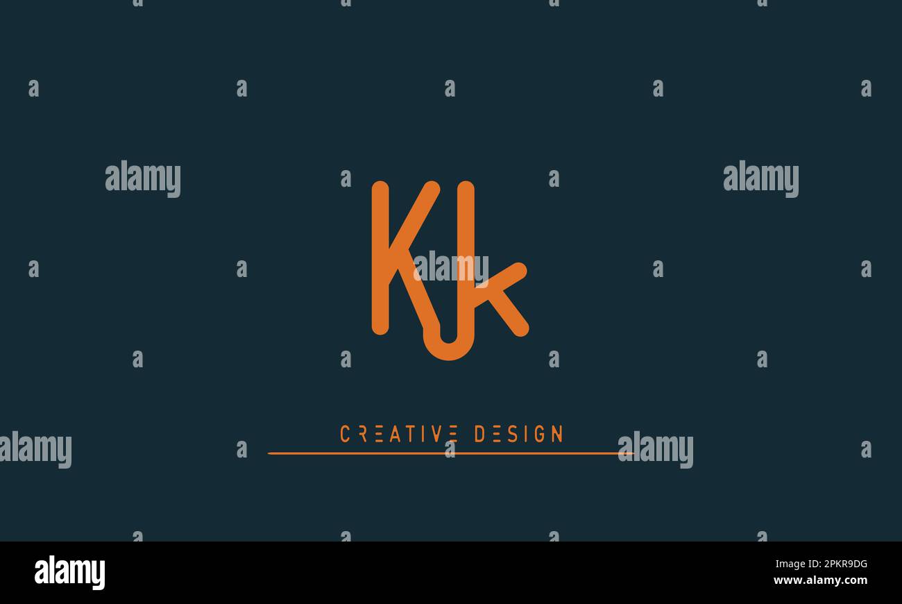 Lettres de l'alphabet initiales Monogram logo KK Illustration de Vecteur