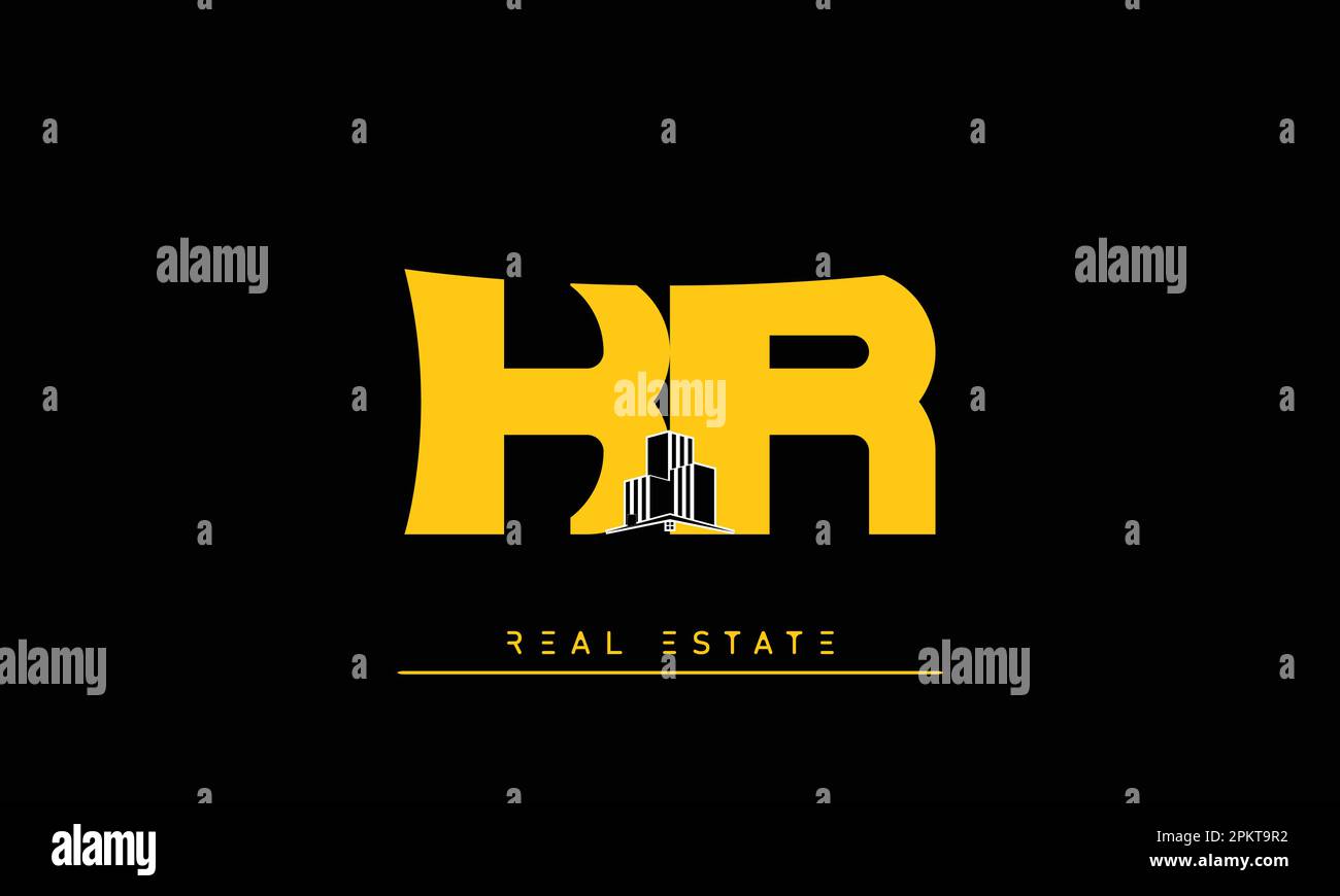 Lettres immobilières initiales Monogram logo KR , RK Illustration de Vecteur