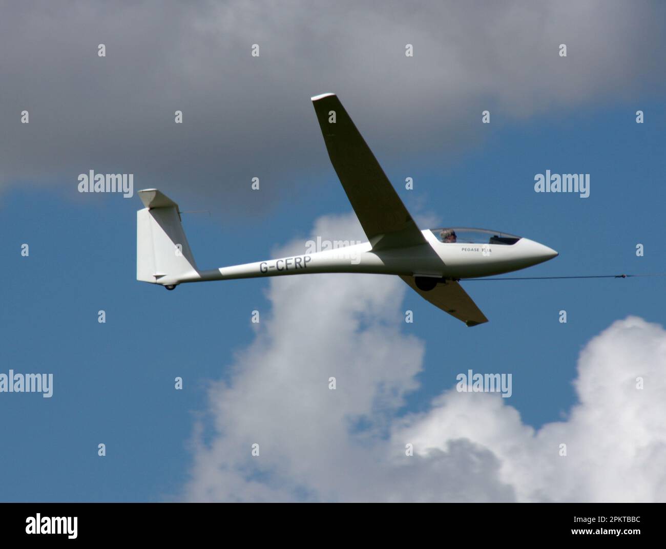 Un planeur Centrair 101A Pegase dans un aérodrome privé de West Sussex Banque D'Images